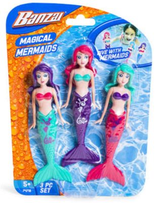 Fun Stuff Banzai Spring and Summer 3 Piece Magical Mermaid Dolls