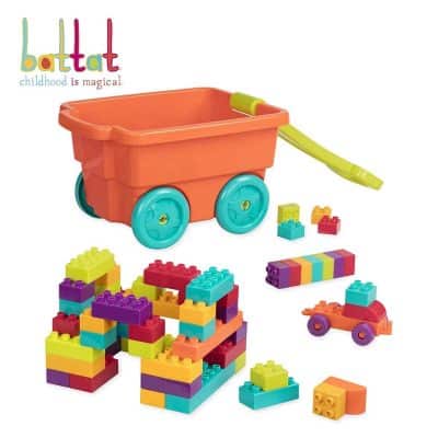Battat - Locbloc Wagon – Building Toy Bricks