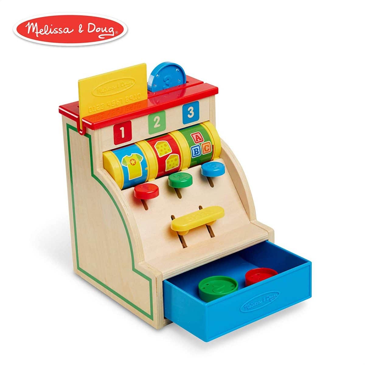 melissa and doug freestanding wooden fresh mart grocery store