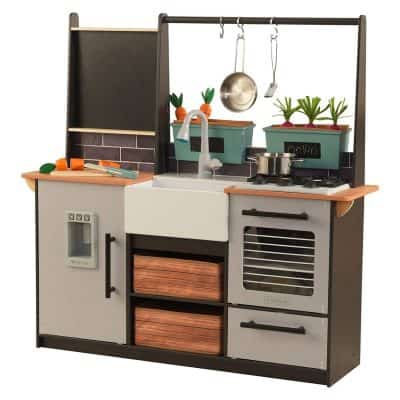 large wooden play kitchen