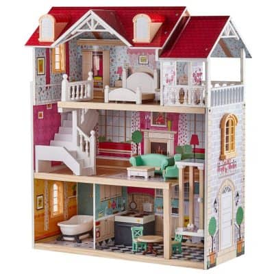 light up wooden dolls house