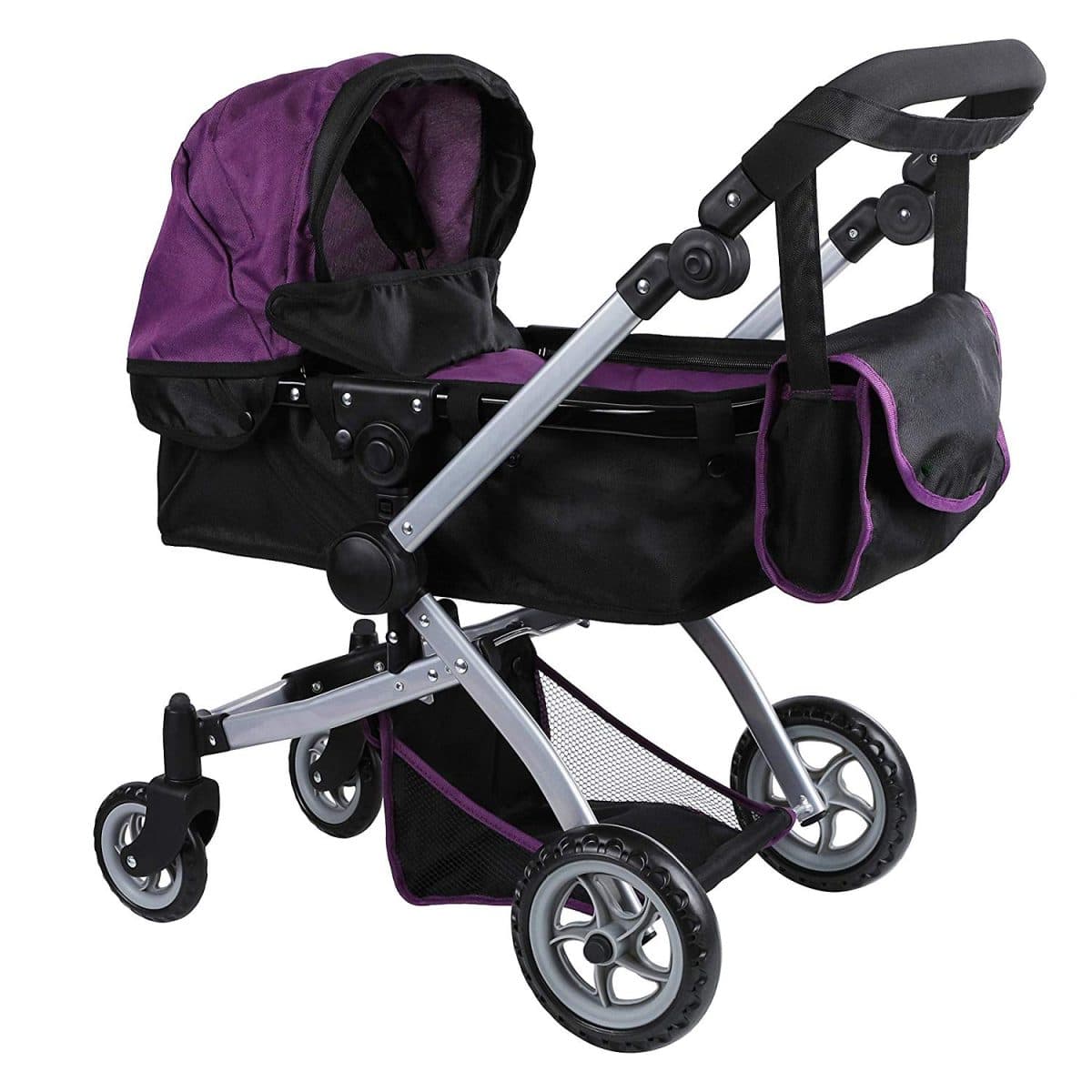 purple doll stroller