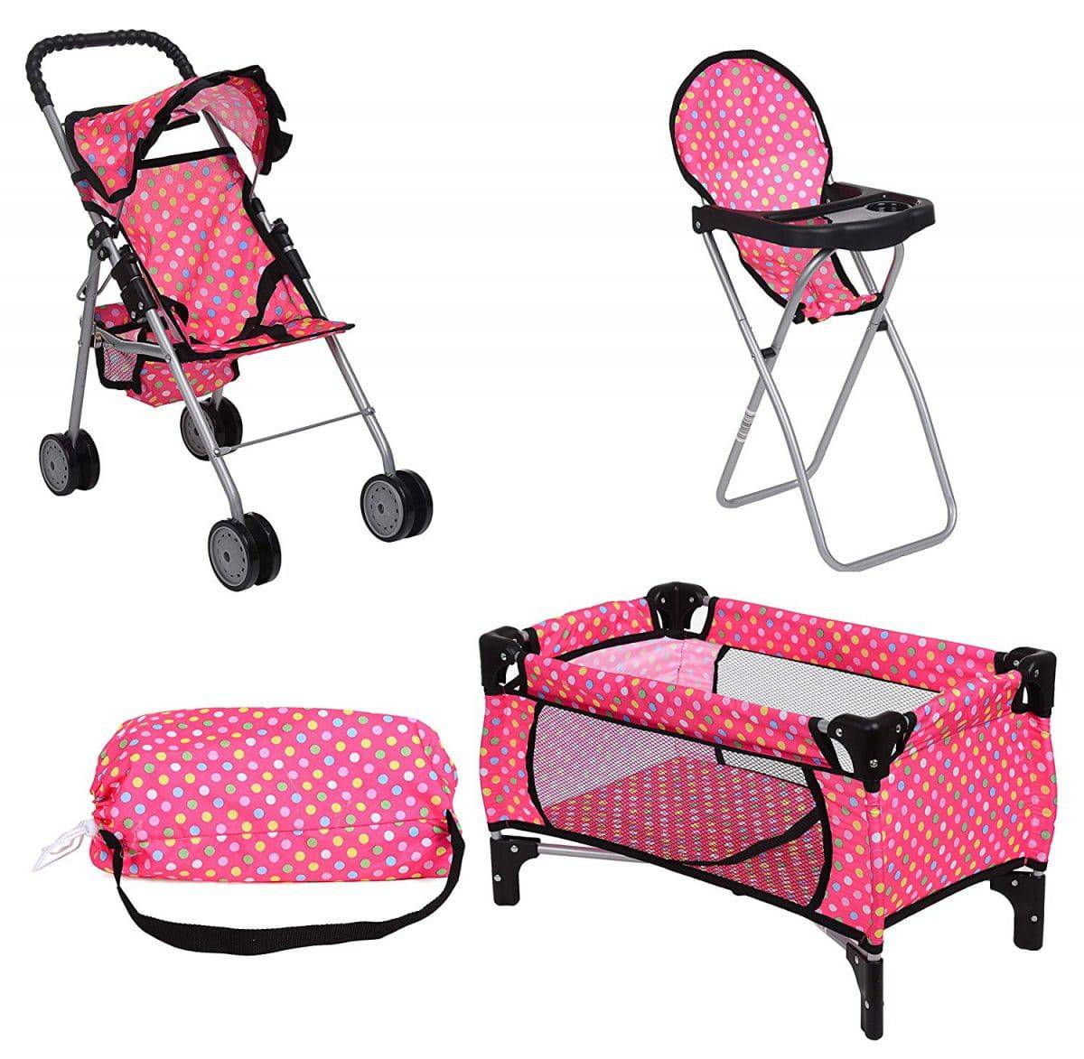 dolls pram accessories set