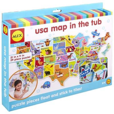 Alex Bath USA Map in The Tub
