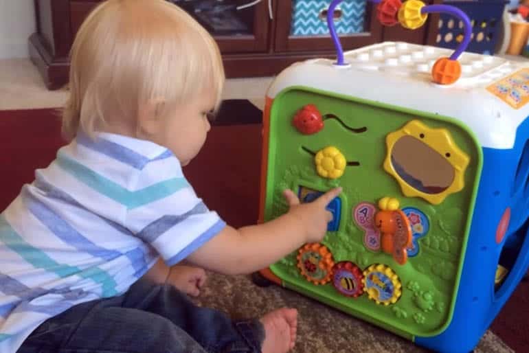 giant wooden activity cube