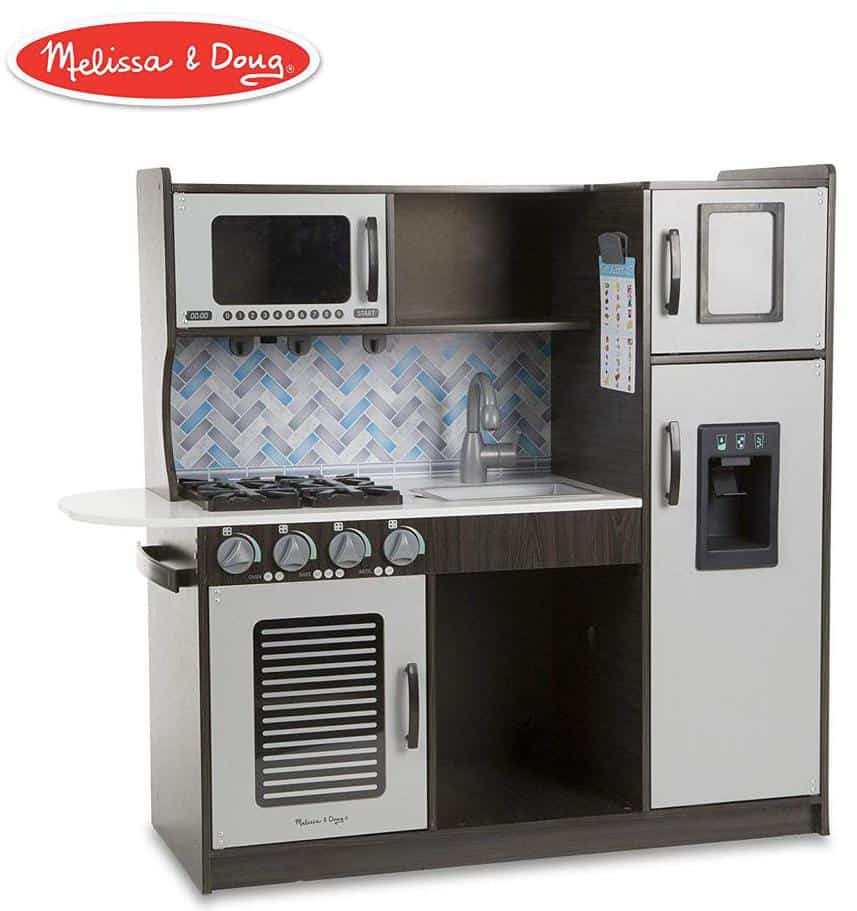 toy kitchen with microwave