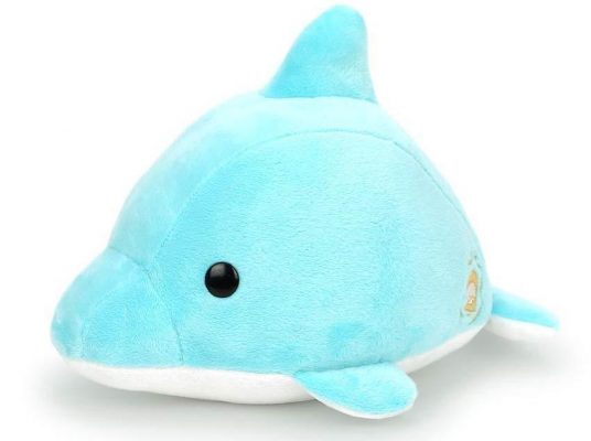 Bellzi Teal Dolphin Stuffed Animal Plush Toy