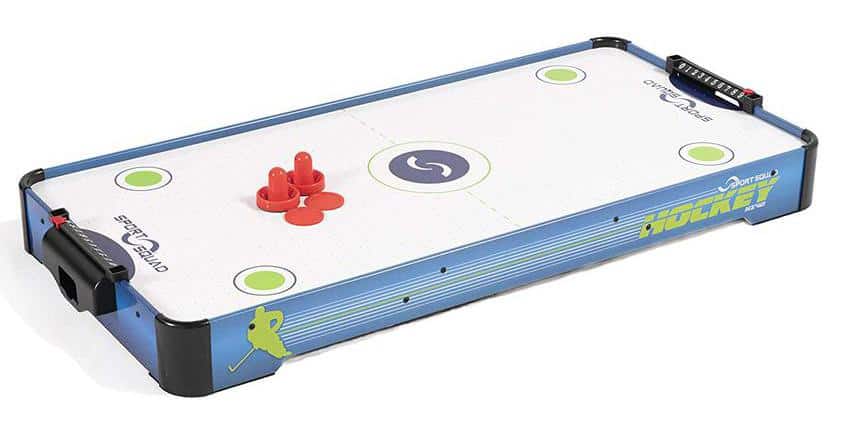 Franklin Sports 48/" Electronic Scoreboard Straight Leg Air Hockey Table NEW