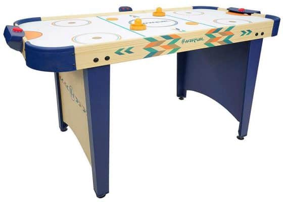 Harvil 4 Foot Air Hockey Game Table for Kids and Adults with Electronic Scorer