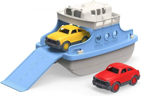 Green Toys Ferry Boat with Mini Cars Bathtub Toy