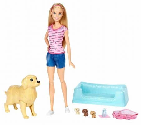 Barbie and Newborn Pups Set