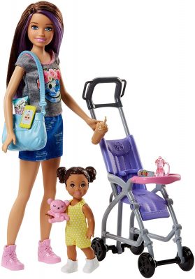 Barbie Skipper Babysitter, Baby Doll, and Stroller Set