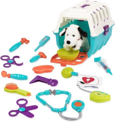 children's toy dog on lead