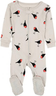 Leveret Baby Girls Footed Pajamas