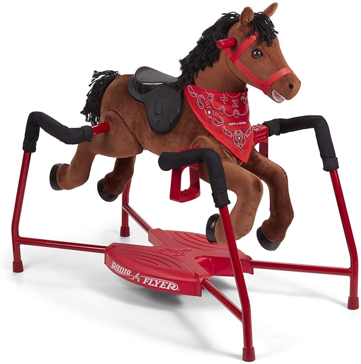 radio flyer rocking horse with safety saddle