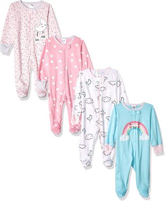 Gerber Baby Girls’ Sleep N’ Play Footie