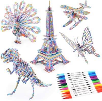 BEARUN 3D Coloring Puzzle Set