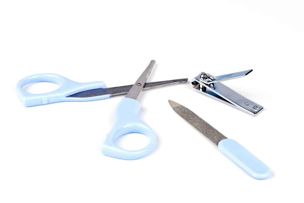 Blue baby nail clippers set