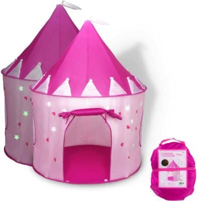 FoxPrint Princess Castle Play Tent With Glow in the Dark Stars