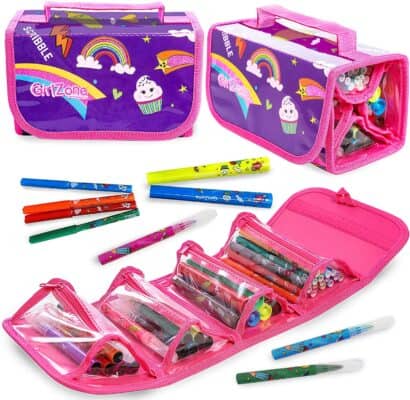 GirlZone: Arts and Crafts Fruit Scented Markers and Pencil Case