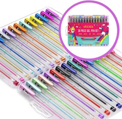 GirlZone Gifts for Girls 30 Piece Gel Pens Set