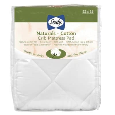 Sealy Naturals Cotton Crib Mattress Pad