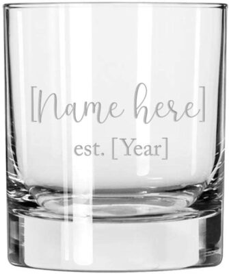 Est. 2021 Personalized Whiskey Glasses