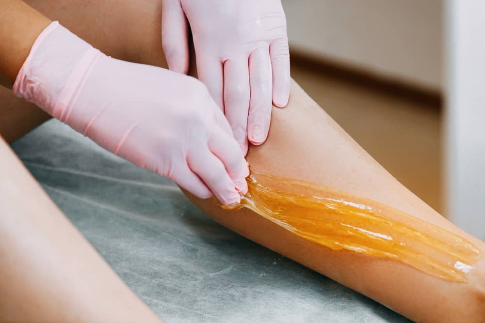 removing hard wax from legs