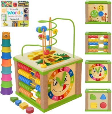 Toyventive Wooden Kids Baby Activity Cube