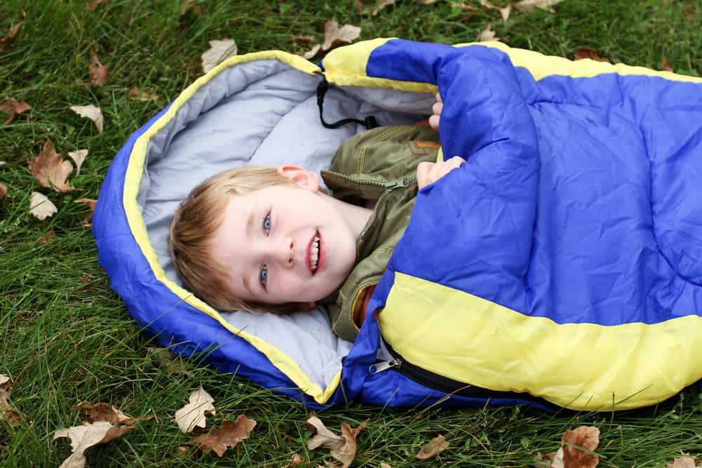 kids sleeping bag with mattress built in