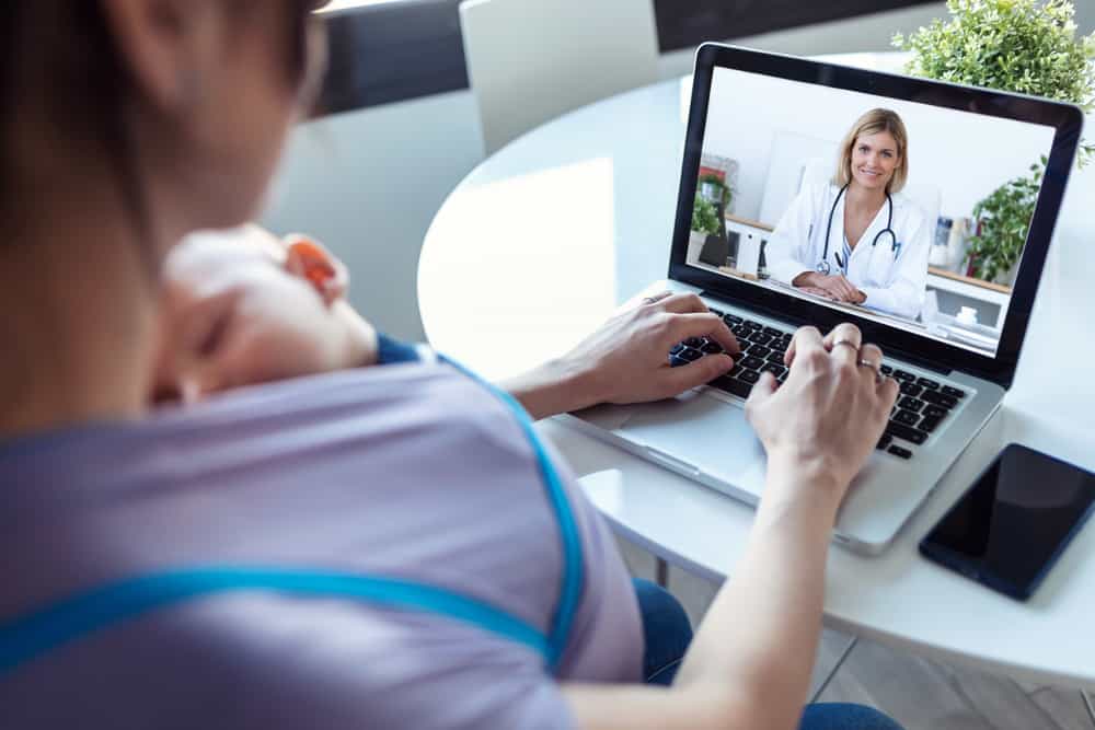 pediatrician virtual visit with baby