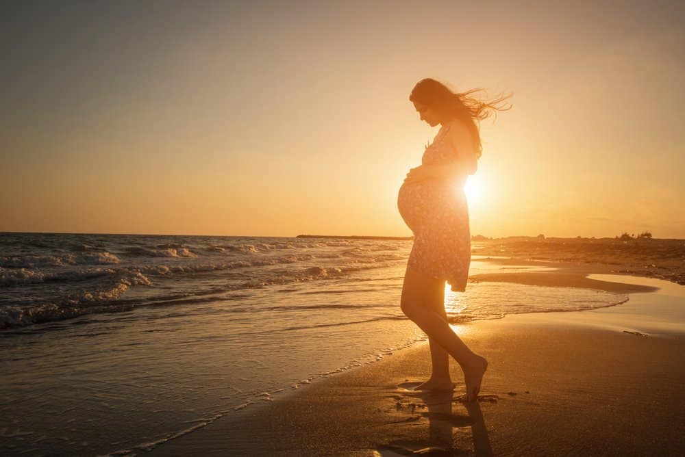 woman on beach